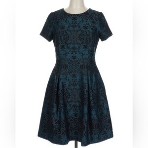 Vince Camuto Flocked Fit & Flare Dress